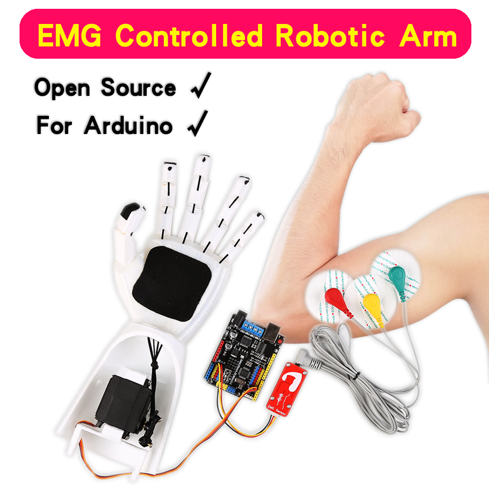 Arduino Robot - Sensor EMG Braço robótico Sensor de